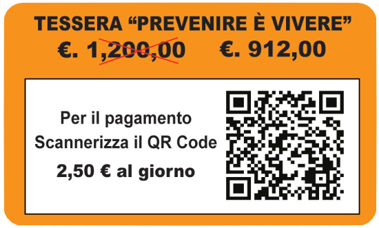 tessera prevenire è vivere